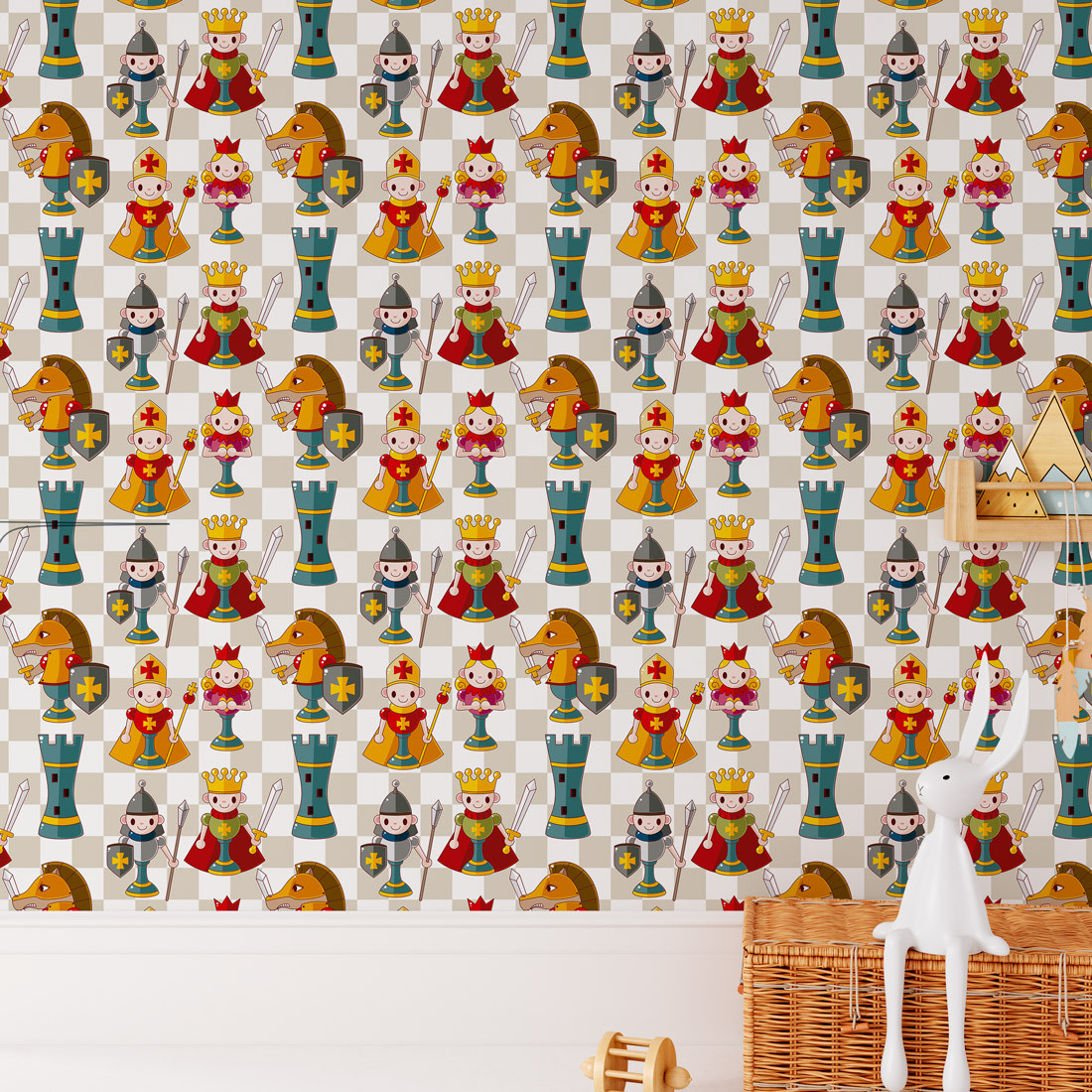 decoração com papel de parede xadrez - Pesquisa Google