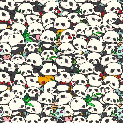 Papel de Parede Infantil Pandas Fofos